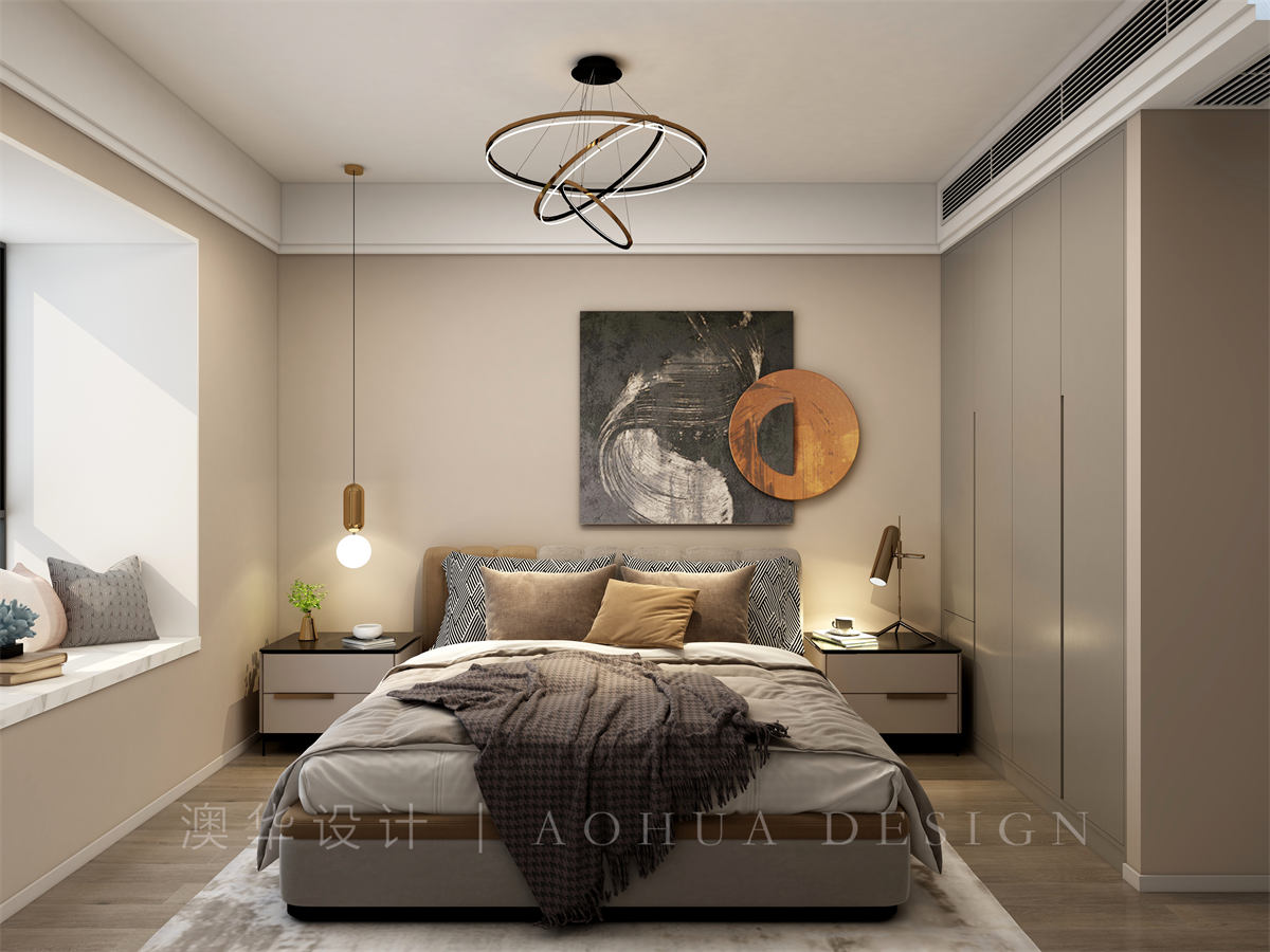 主卧带有衣帽间，增加了更多的储物功能