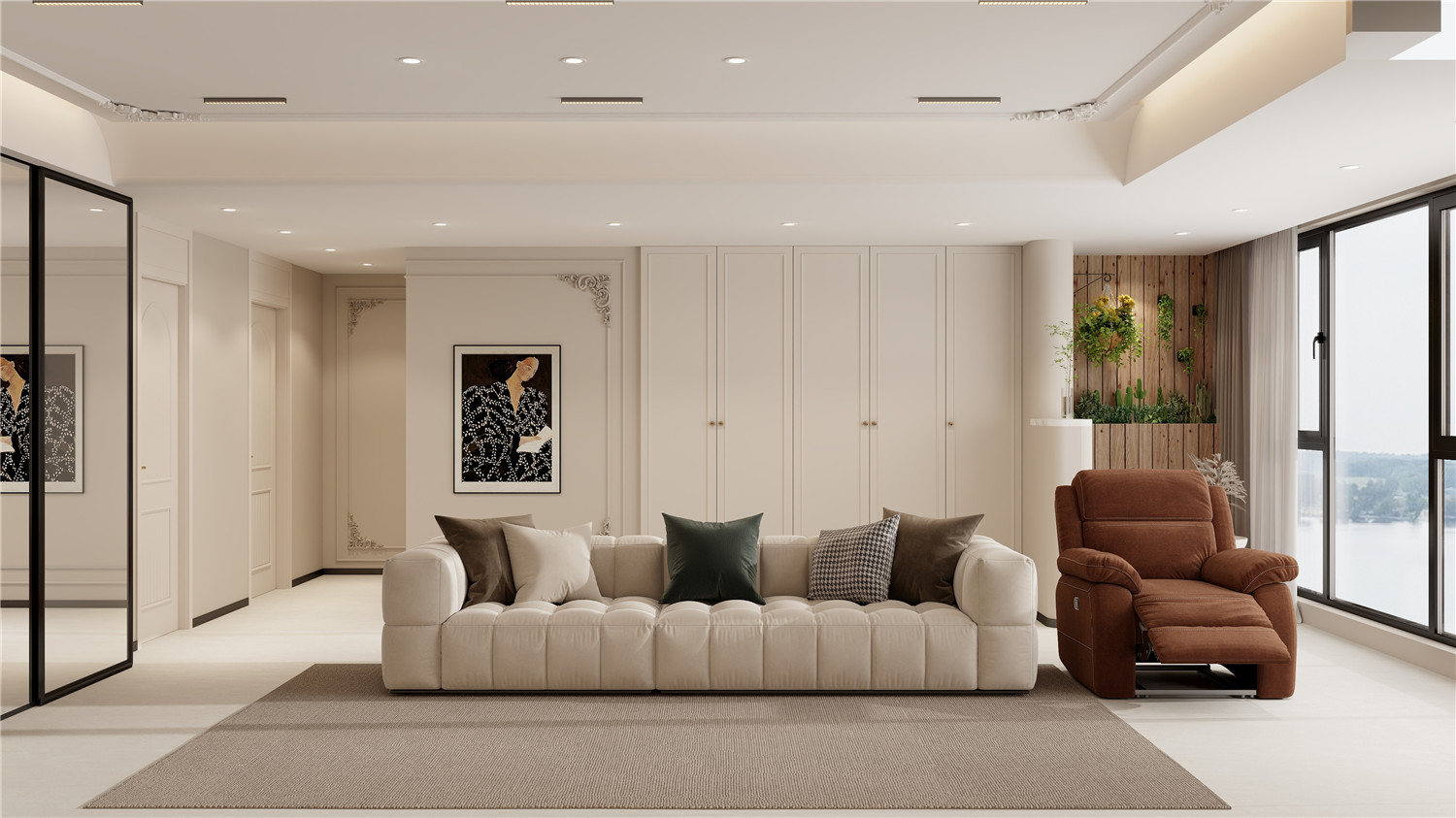 华侨城欢乐天际120㎡法式奶油