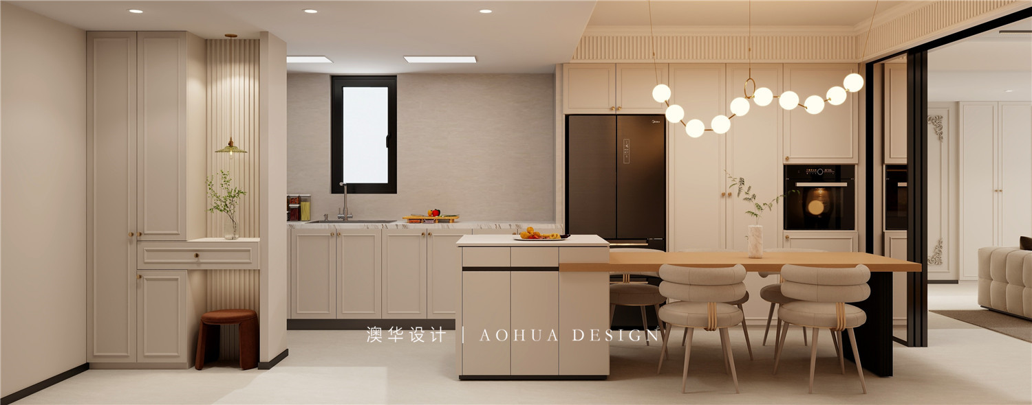 华侨城欢乐天际120㎡法式奶油