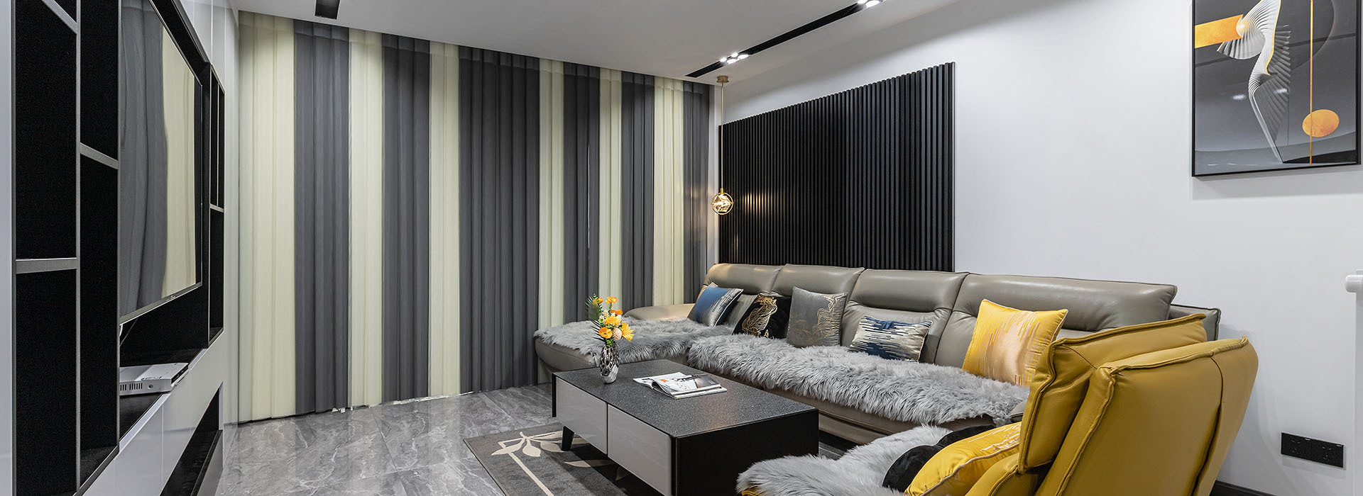 滨江苑130㎡现代黑白灰