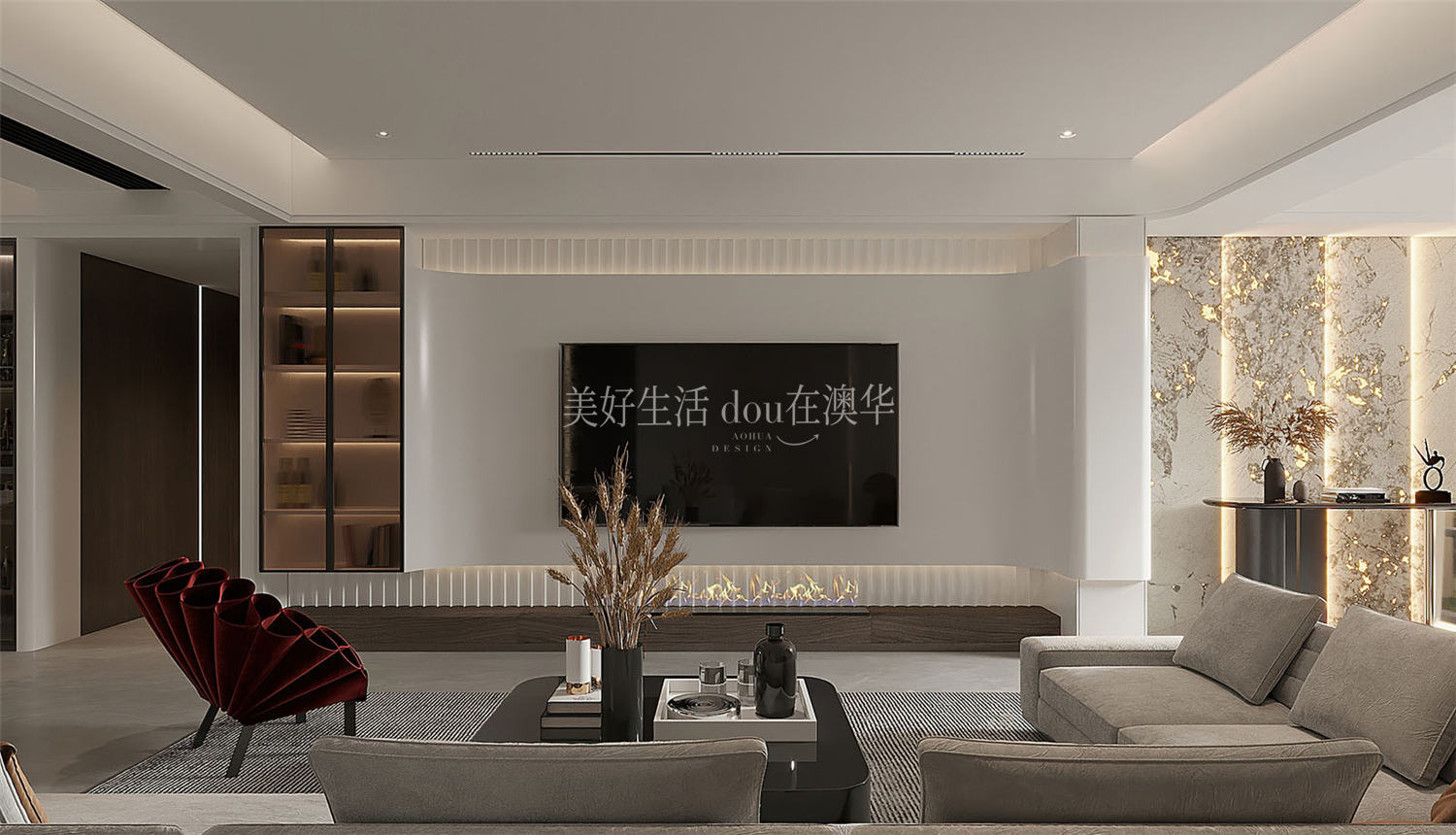 融创望江府133㎡,融创望江府装修效果图,武汉室内装修