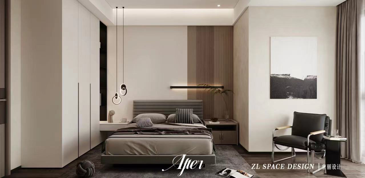 宸嘉100装修效果图,武汉装修设计,意式轻奢