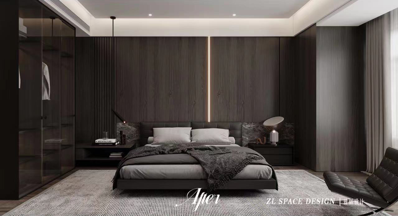 宸嘉100装修效果图,武汉装修设计,意式轻奢