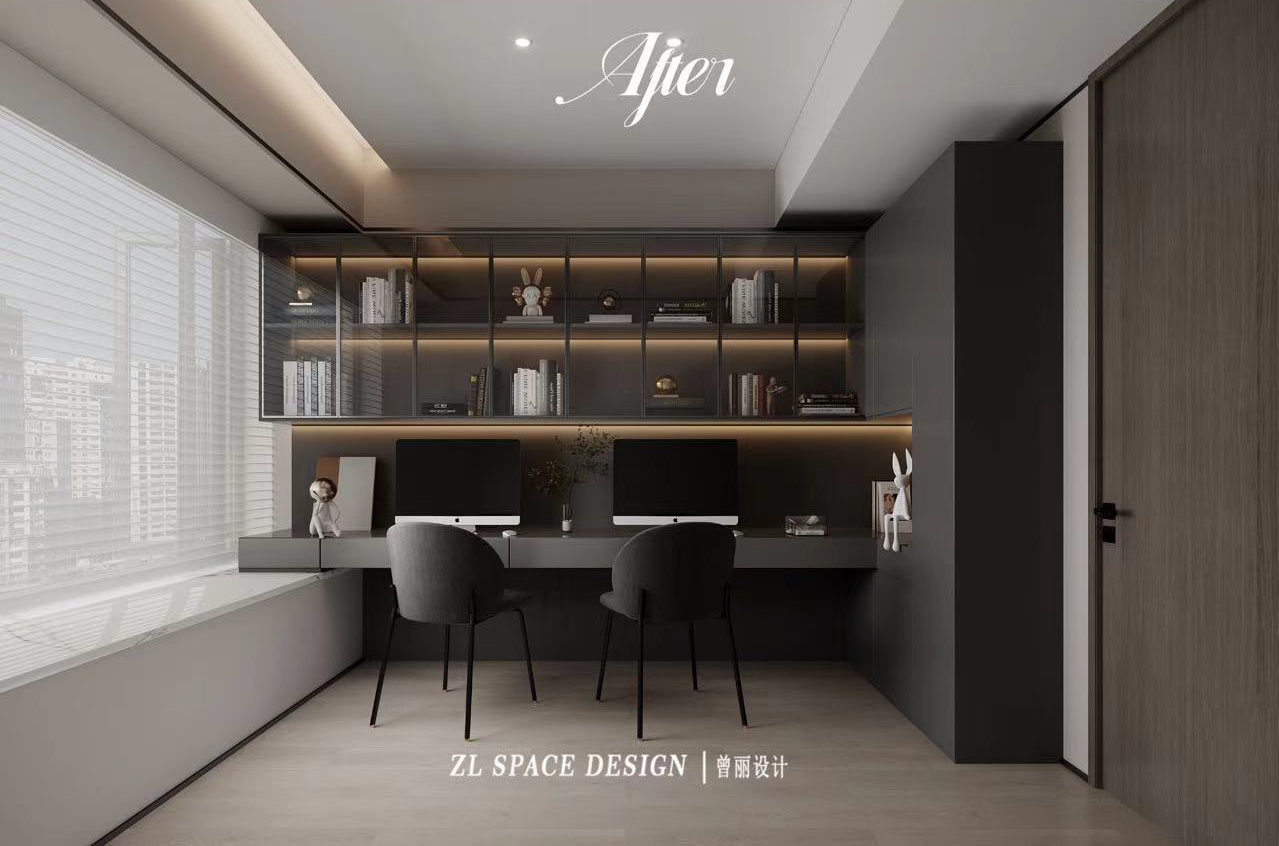 沙湖中心装修效果图,武汉装修设计,现代极简