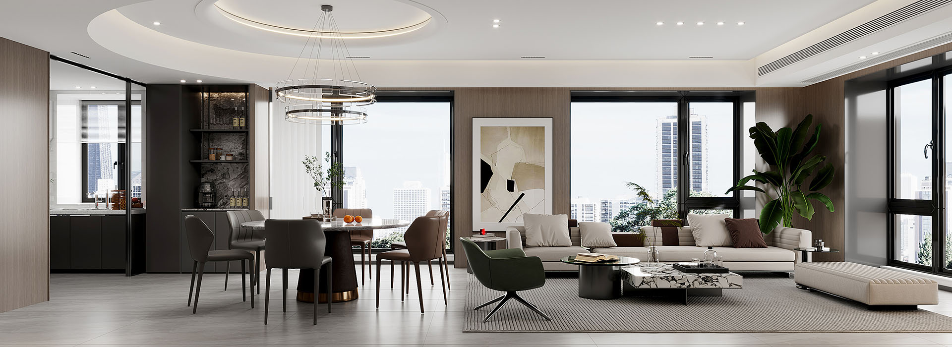 世茂天胤装修,意式极简