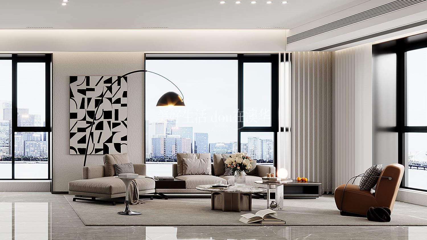 世茂天胤装修效果图,武汉装修设计,现代极简