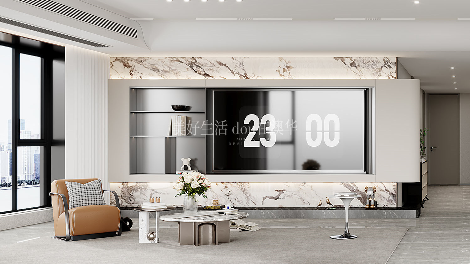 世茂天胤装修效果图,武汉装修设计,现代极简