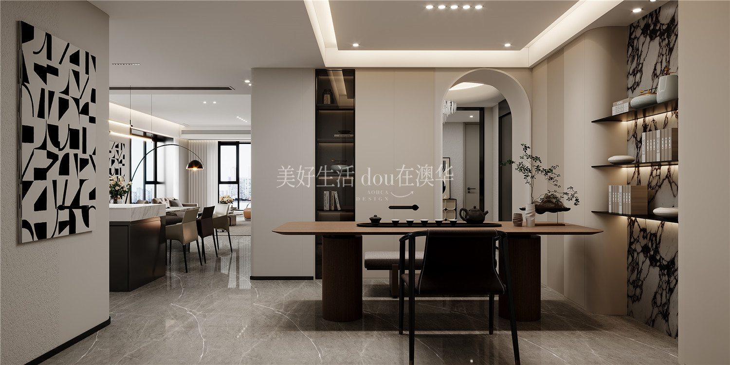 世茂天胤装修效果图,武汉装修设计,现代极简