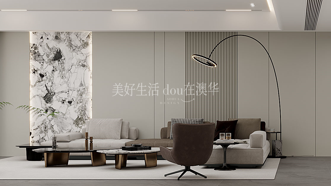 世茂天胤装修效果图,武汉装修设计,现代简约