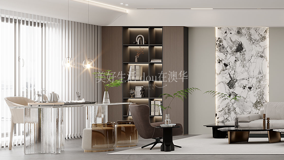 世茂天胤装修效果图,武汉装修设计,现代简约