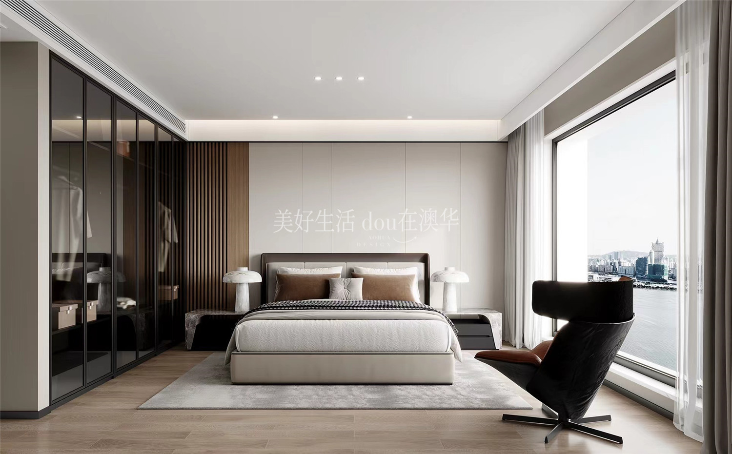 世茂天胤装修效果图,武汉装修设计,现代简约