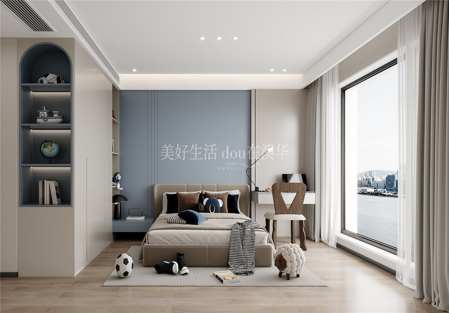 世茂天胤装修效果图,武汉装修设计,现代简约