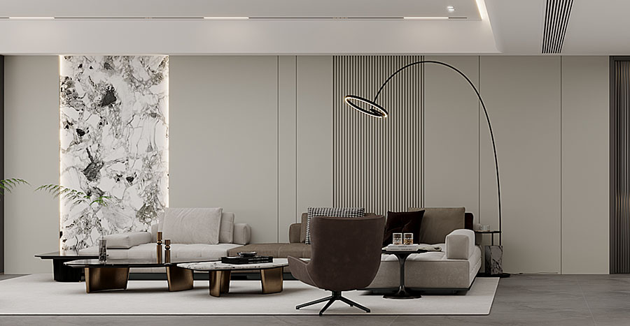 世茂天胤装修效果图,武汉装修设计,现代简约