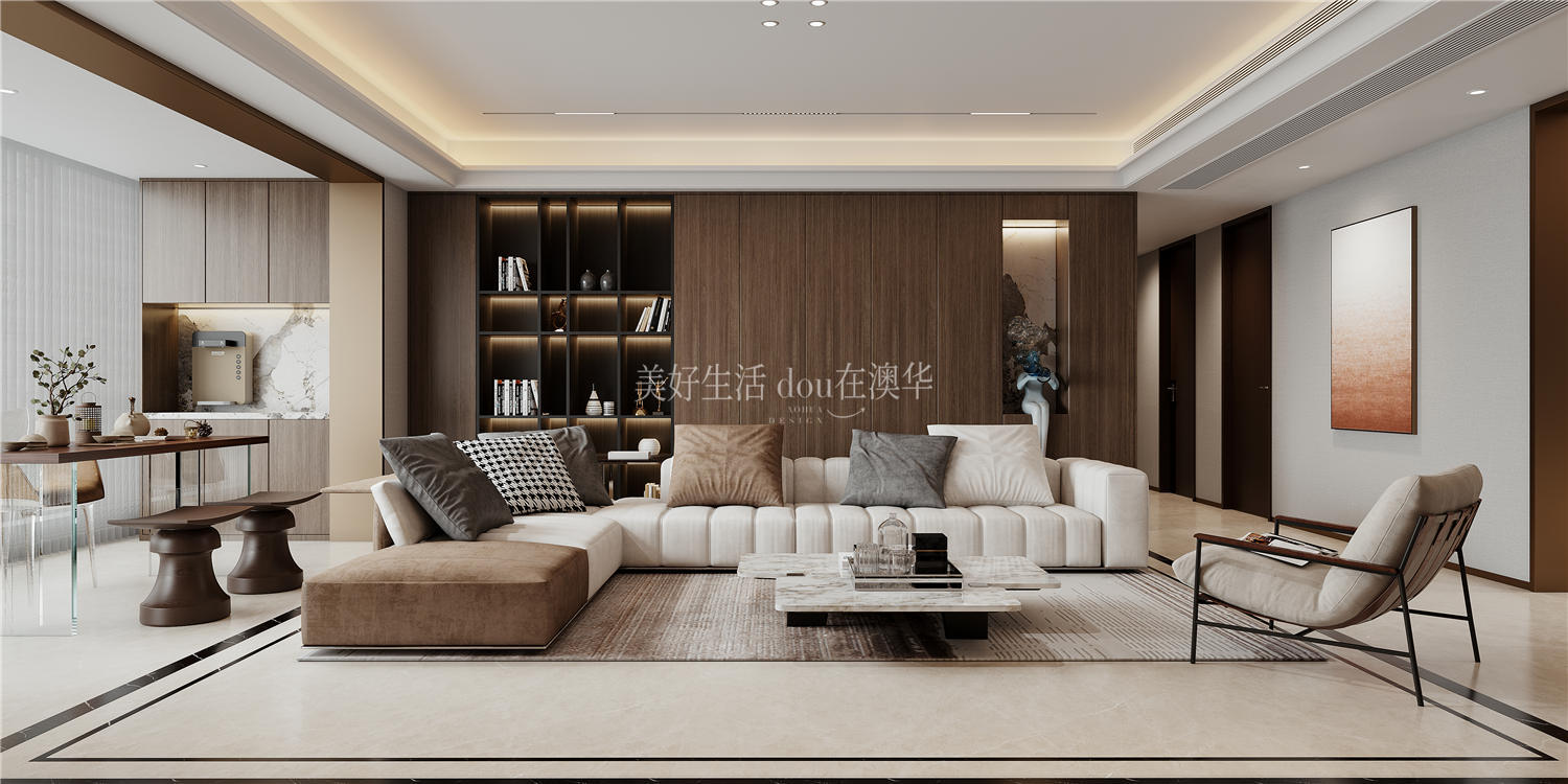 越秀·金融汇装修效果图,意式轻奢,武汉装修设计