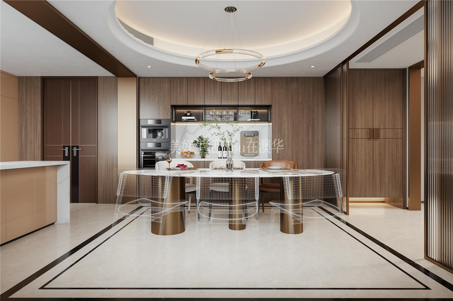 越秀·金融汇装修效果图,意式轻奢,武汉装修设计