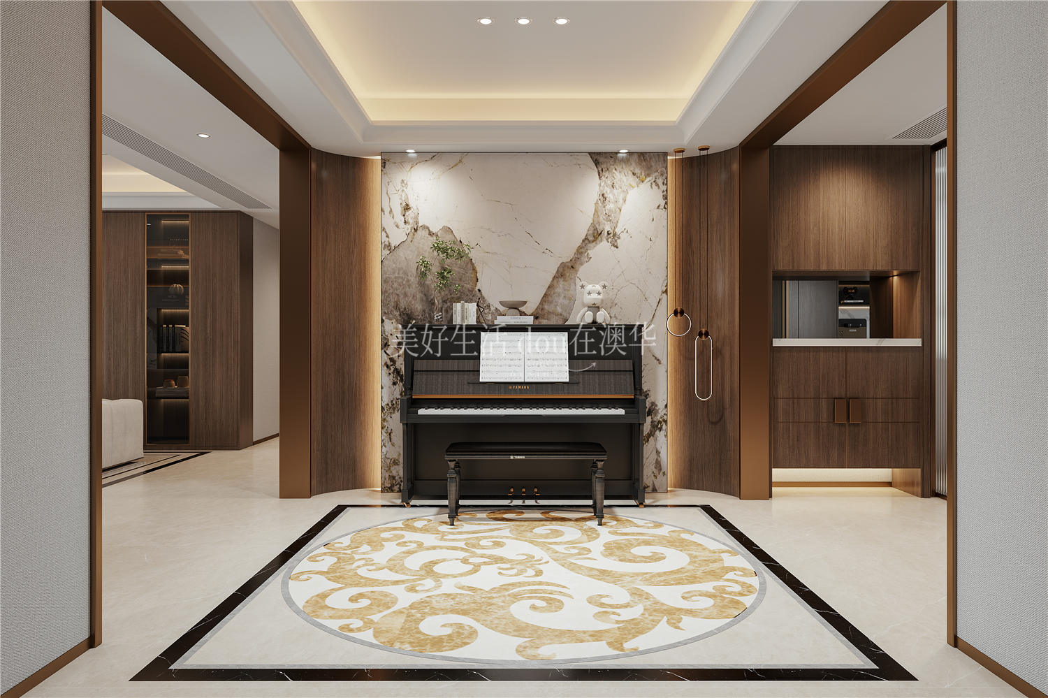 越秀·金融汇装修效果图,意式轻奢,武汉装修设计