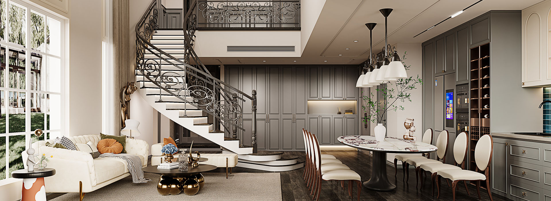 华发外滩荟装修,武汉别墅装修