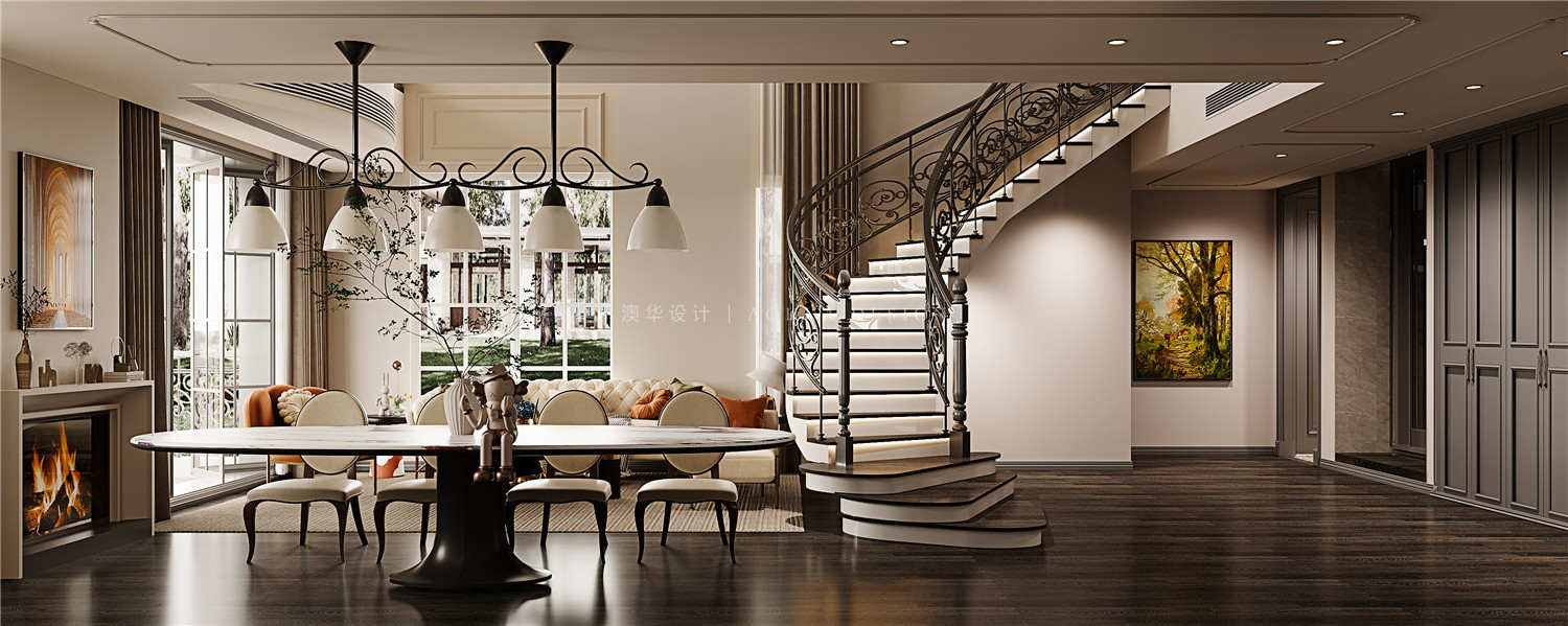 法式轻奢,武汉别墅设计