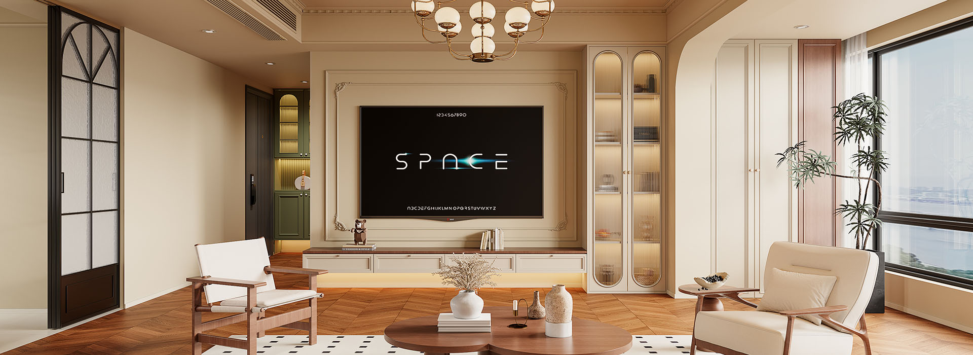 华发公园首府装修,法式中古