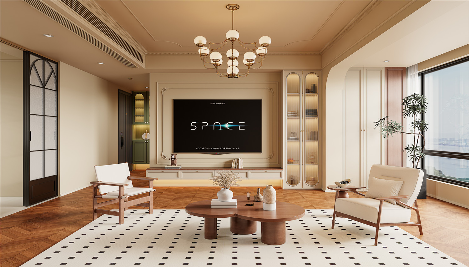 华发公园首府装修,法式中古