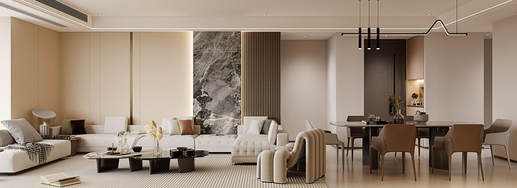 西北湖御玺湾装修,大平层装修