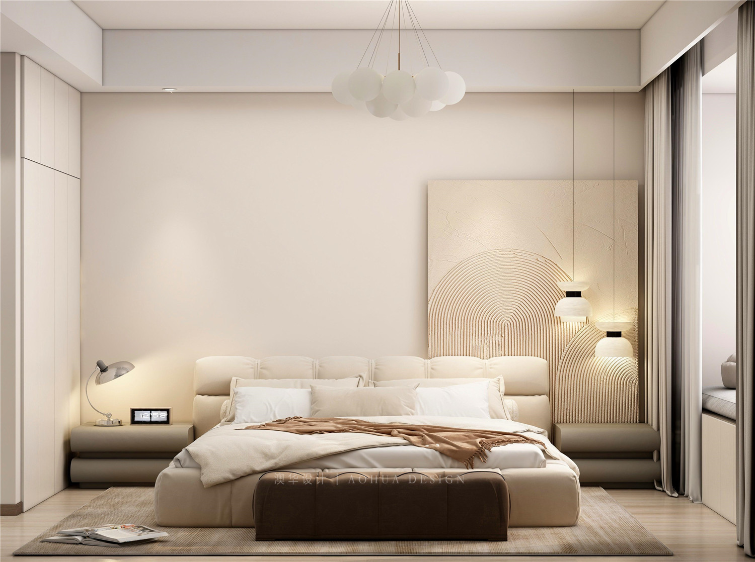 原木奶油,大平层装修