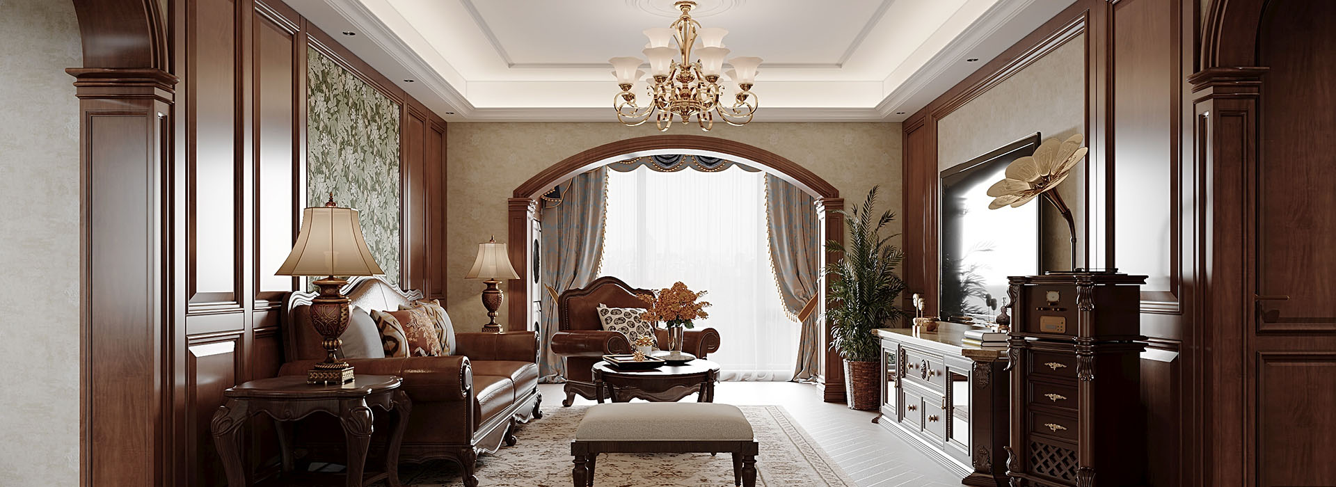 金地圣爱米伦装修,美式复古