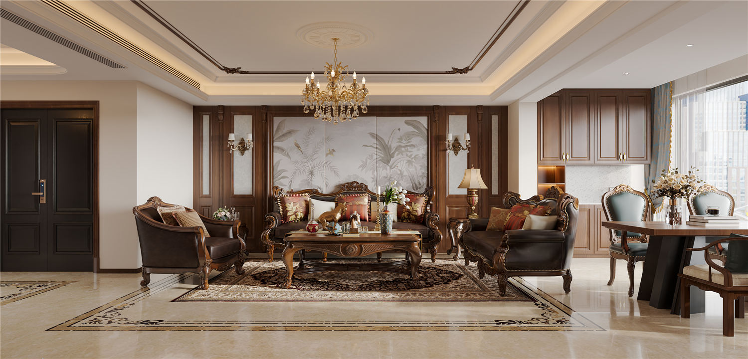 联泰香域水岸装修,美式复古
