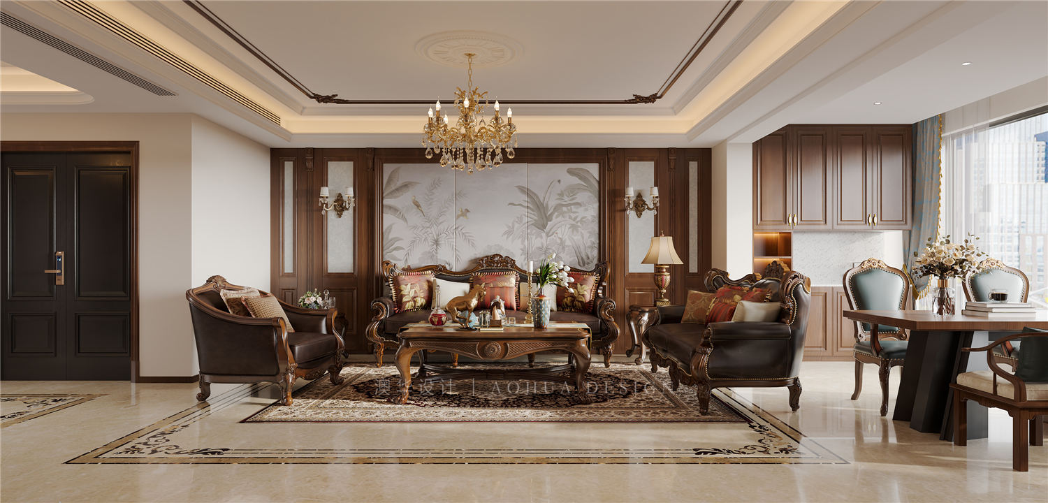 联泰香域水岸装修,美式复古
