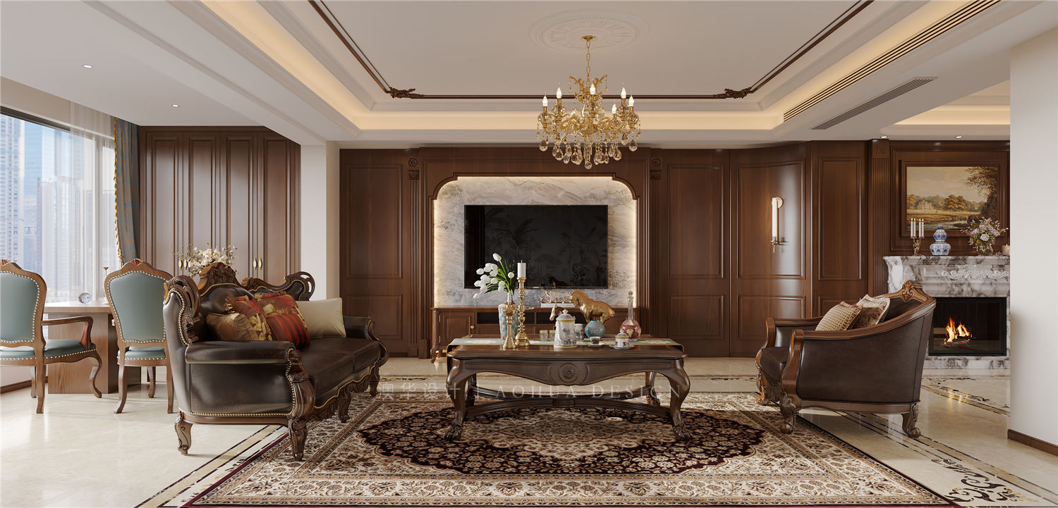 联泰香域水岸装修,美式复古