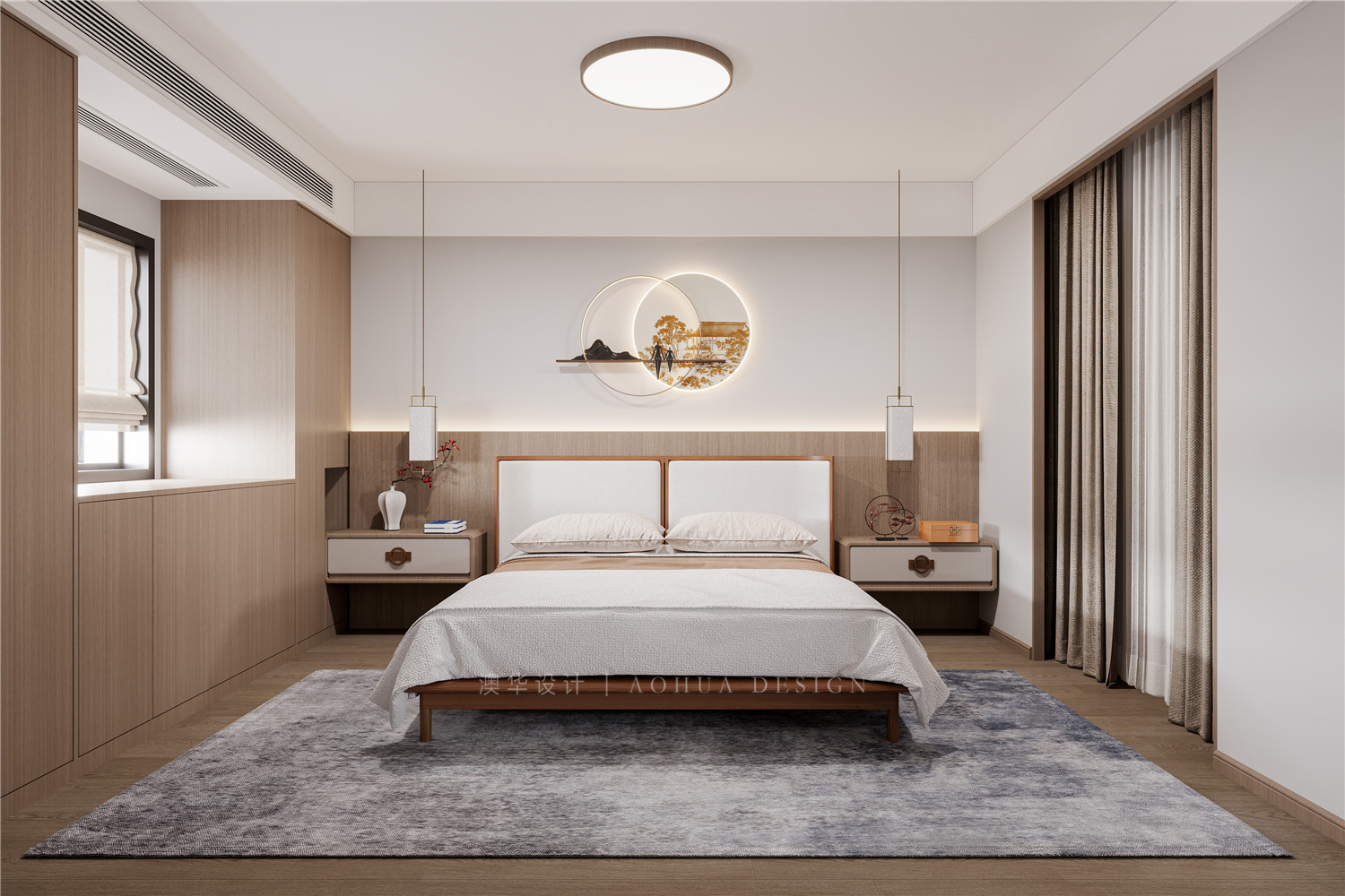 巢立方别墅装修,现代中式