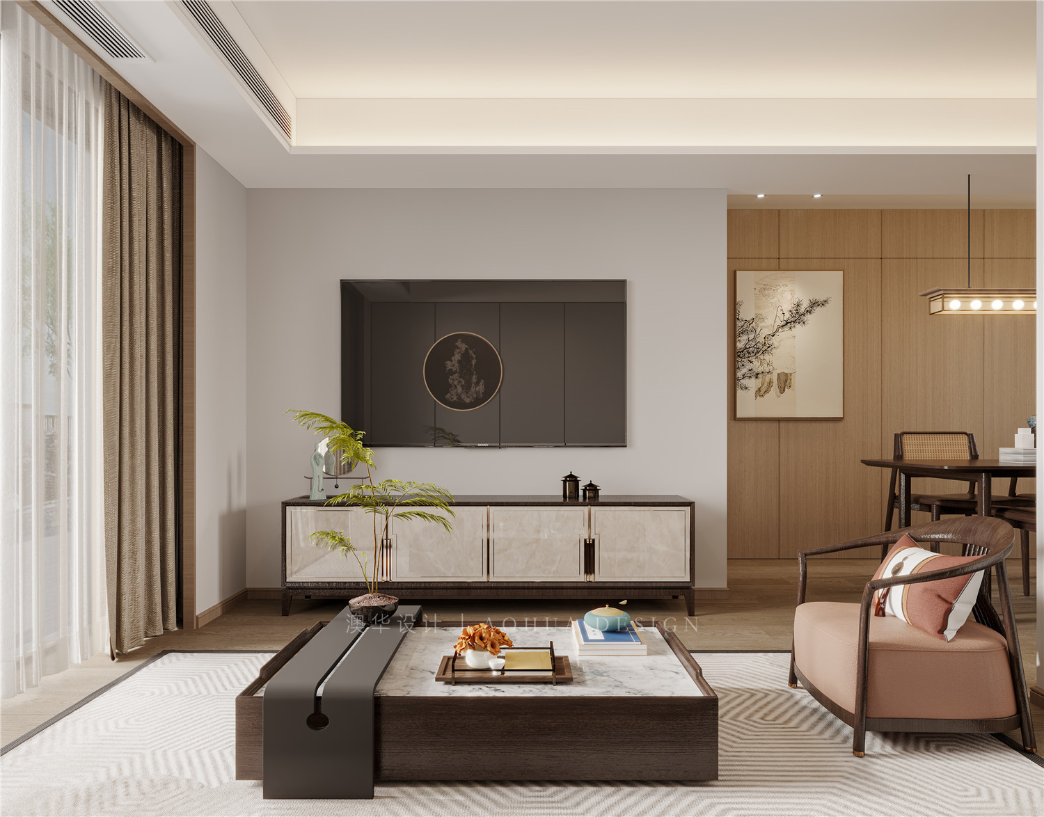 现代中式,武汉别墅装修