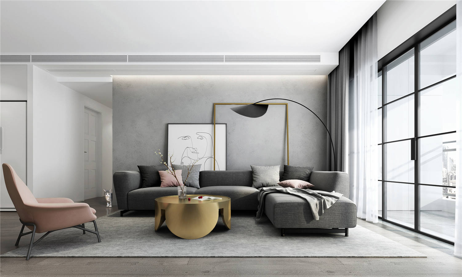 大华公园世家装修,现代简约