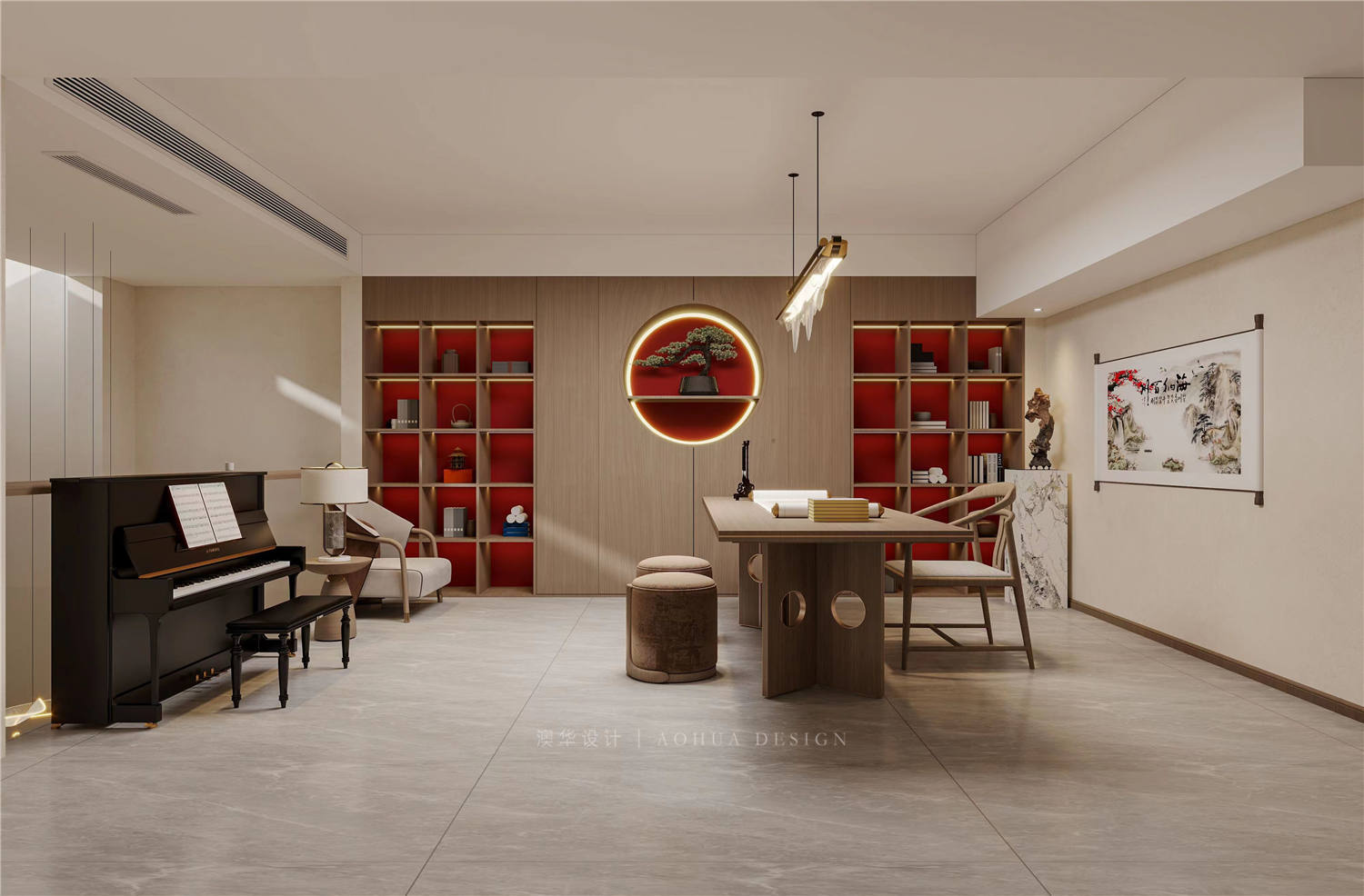 新城璞樾门第装修,现代中式