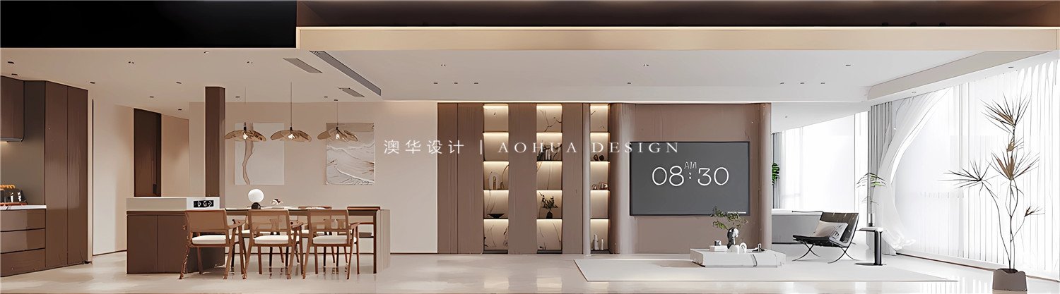 东湖天下装修,大平层装修