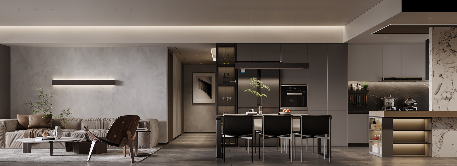 月湖琴声装修,现代风