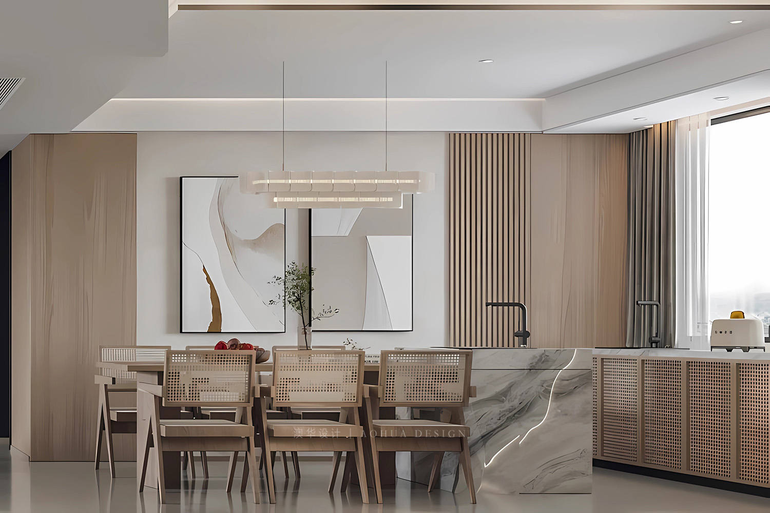 大平层装修,两孩家庭装修