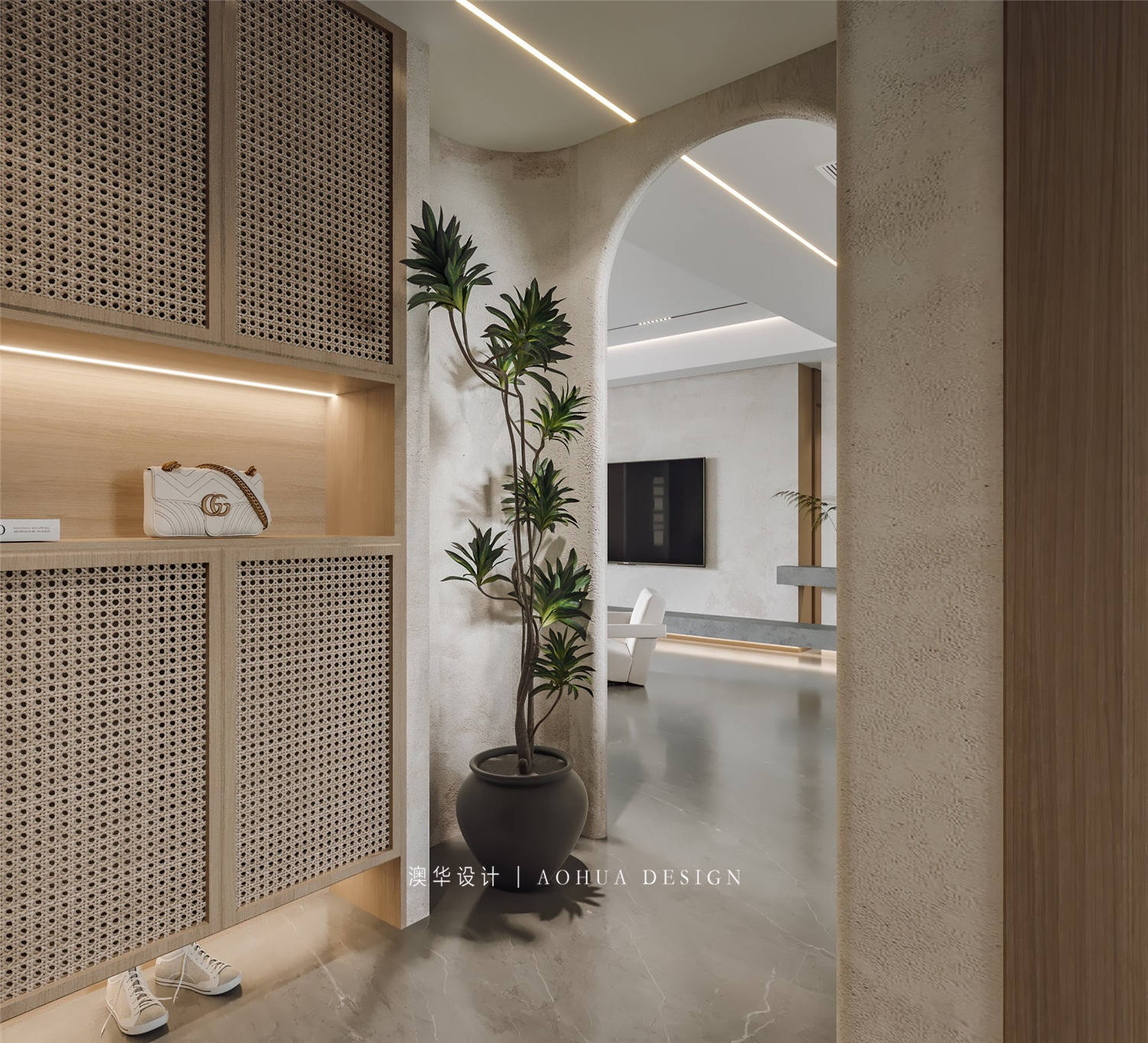 同馨花园雍豪府装修,侘寂风