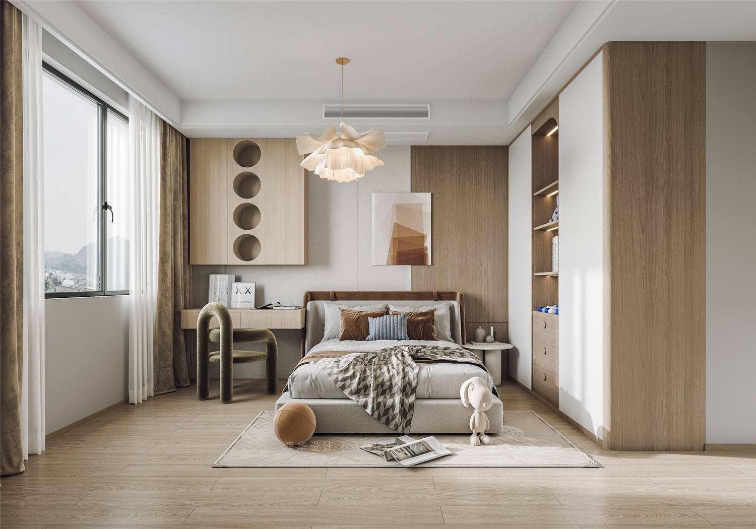 同馨花园雍豪府装修,侘寂风