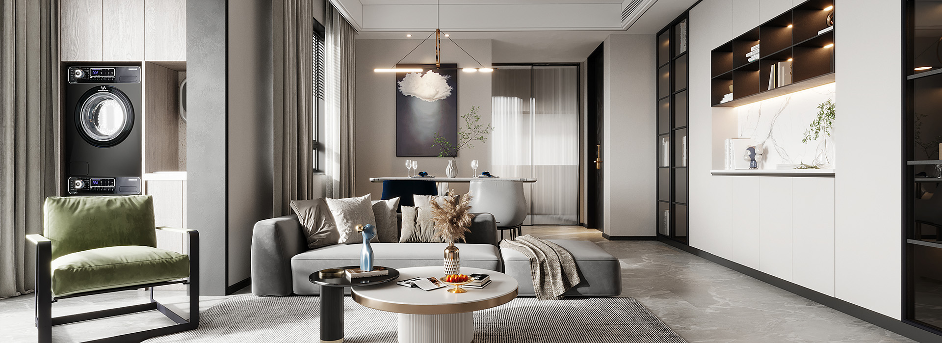 金沙泊岸装修,现代轻奢