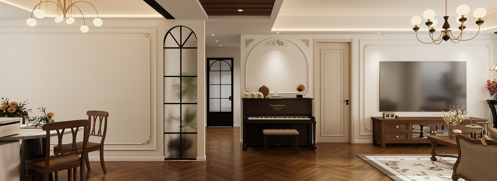 东湖风光装修,美式风格