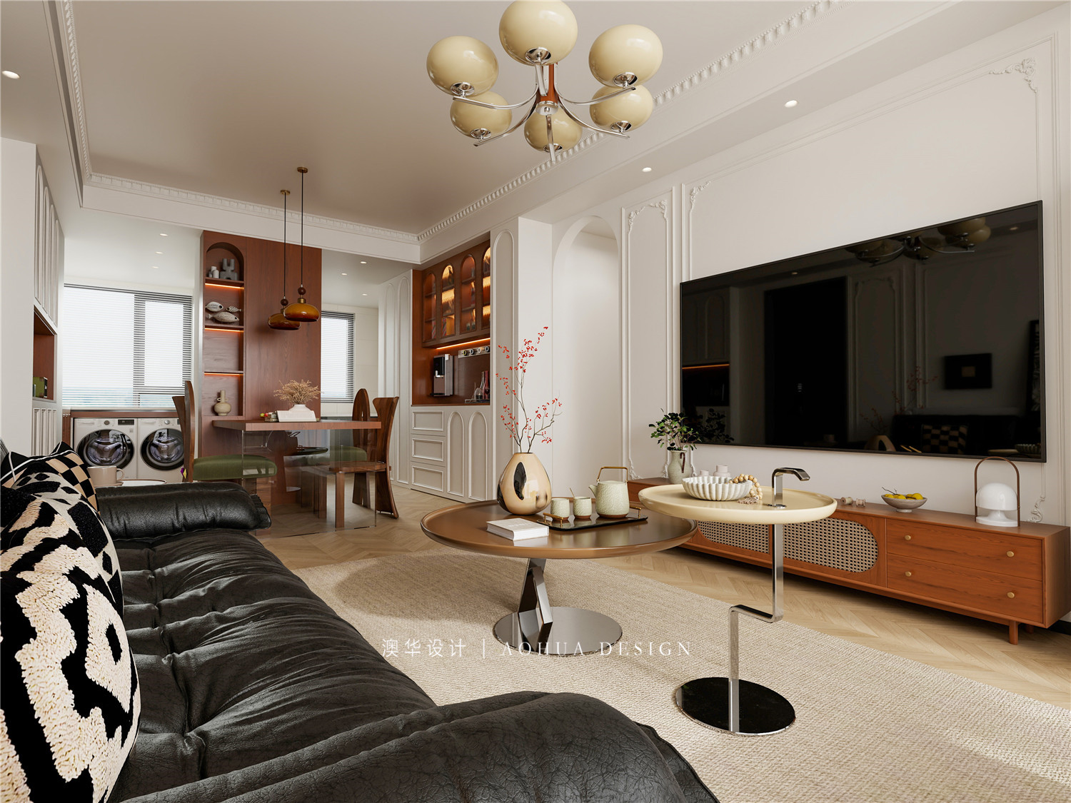 武汉天地御江苑装修,法式中古