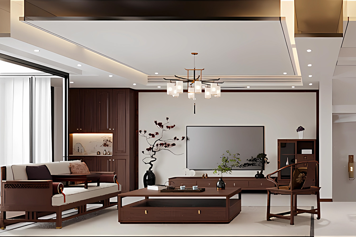 书院世家装修,新中式风格