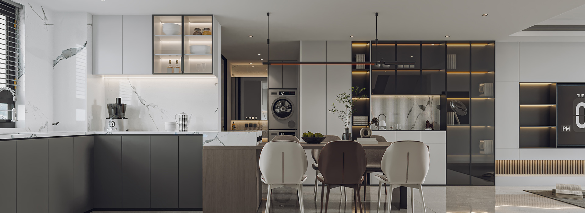 华侨城欢乐天际装修,现代风格