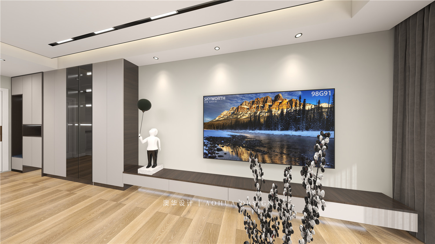 远洋心汉口装修,极简风