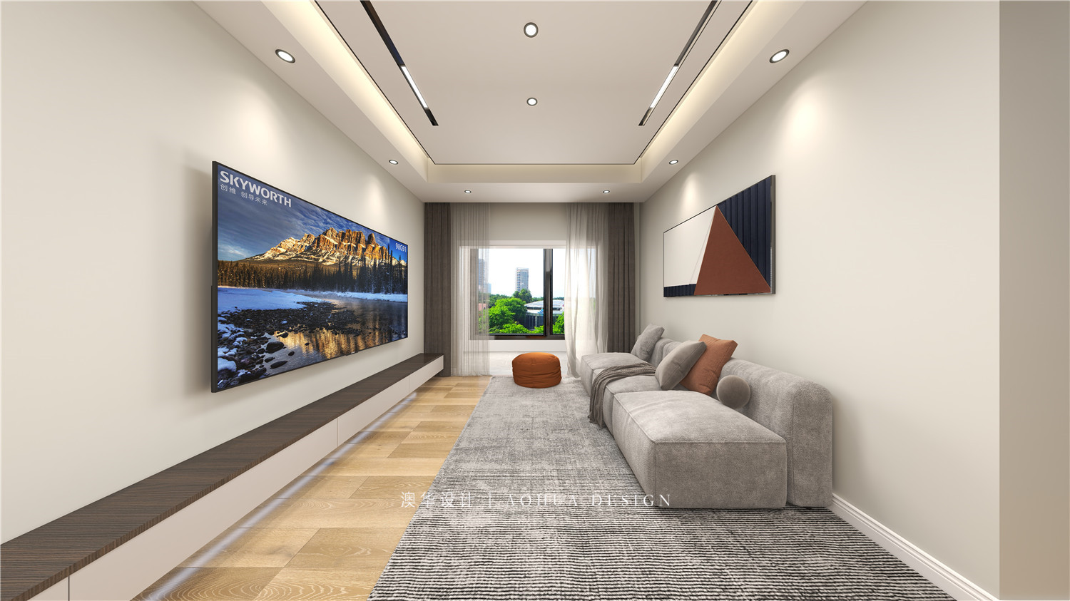 远洋心汉口装修,极简风