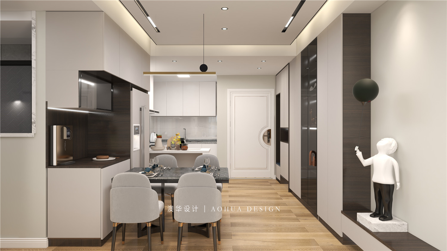 远洋心汉口装修,极简风