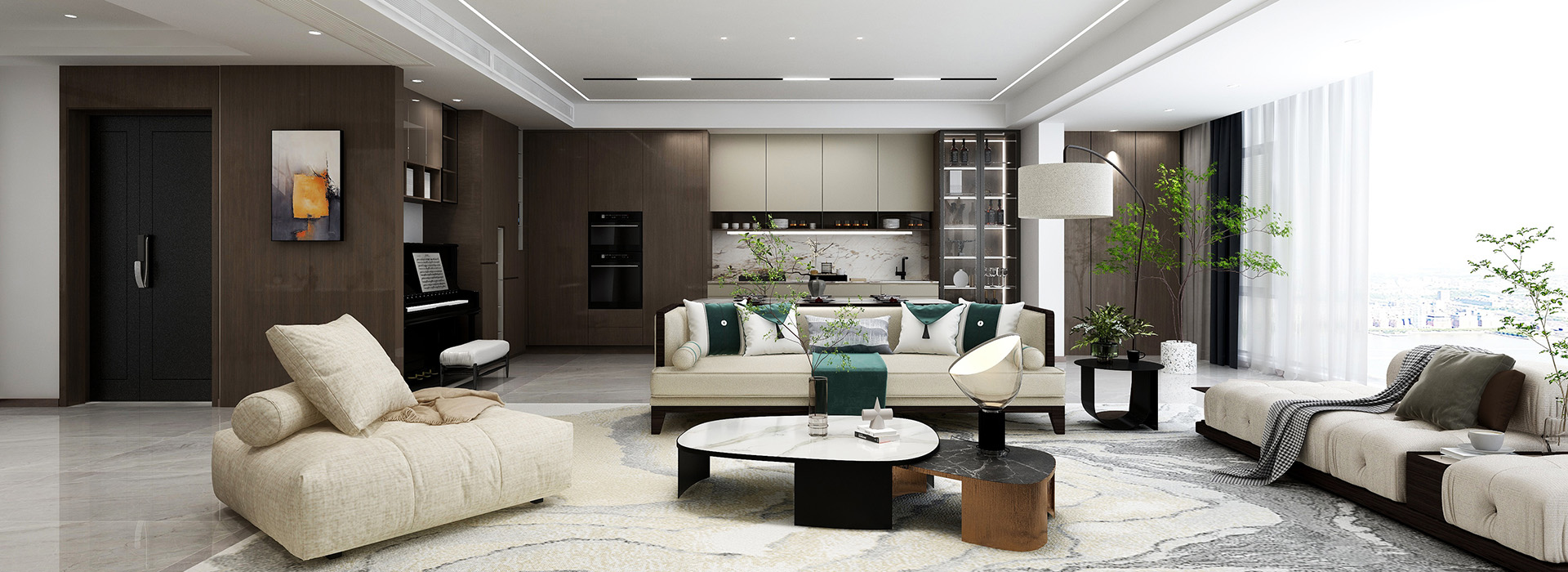 城投翰城装修,轻奢风