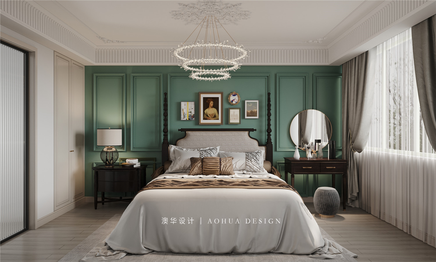 西湖山居装修,美式风格