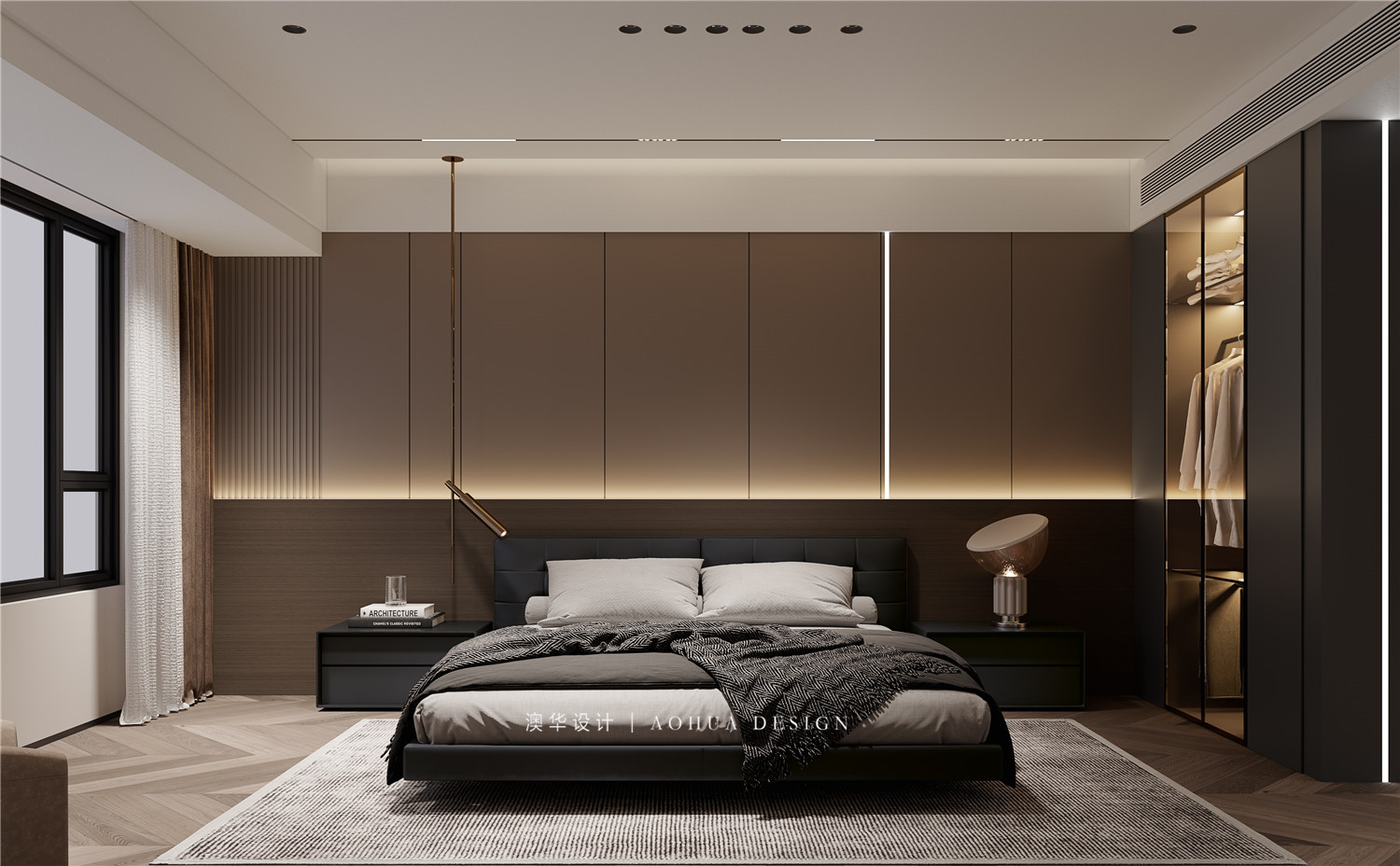 华发中央首府装修,意式轻奢